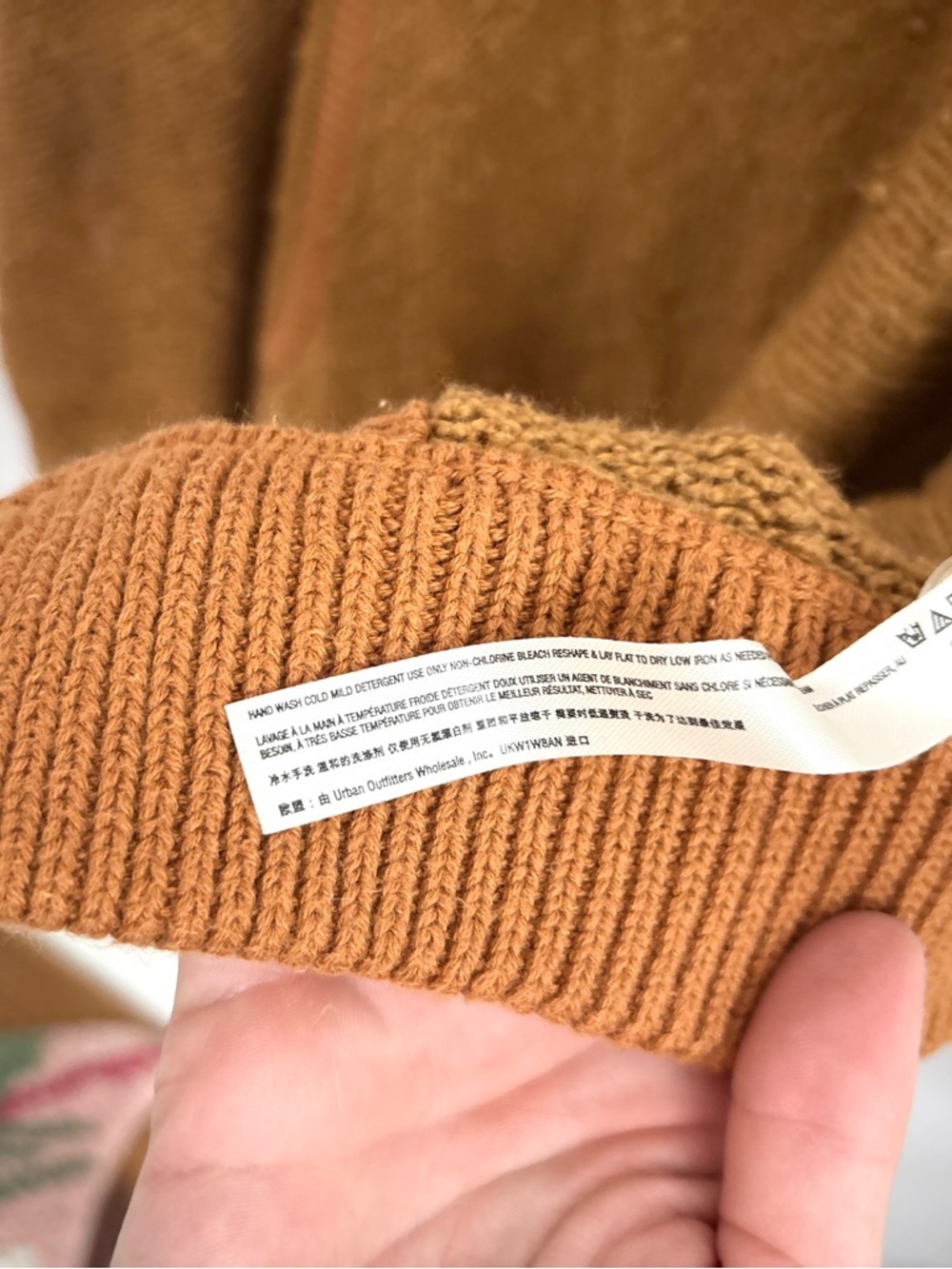 EUC Free People Chunky Knit Hooded Beach Easy Breezy Rust Poncho Sweater XS/S - Picture 7 of 11